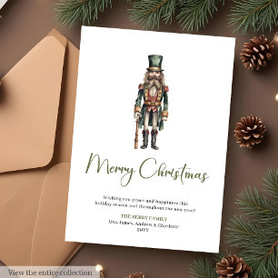 Trendy Cozy Script Font Christmas Greeting Card