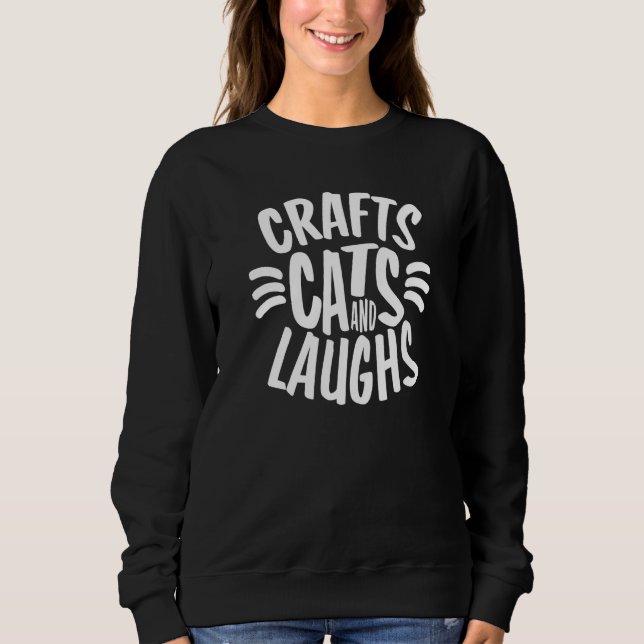 Trendy Crafts Cats and Laughs Whiskers Sweatshirt (Front)