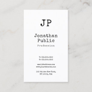 Trendy Creative Classic Design Smart Plain Retro Business Card