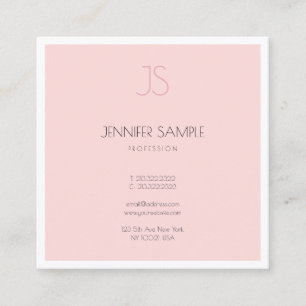 Trendy Creative Monogrammed Sleek Graphic Design Square Business Card