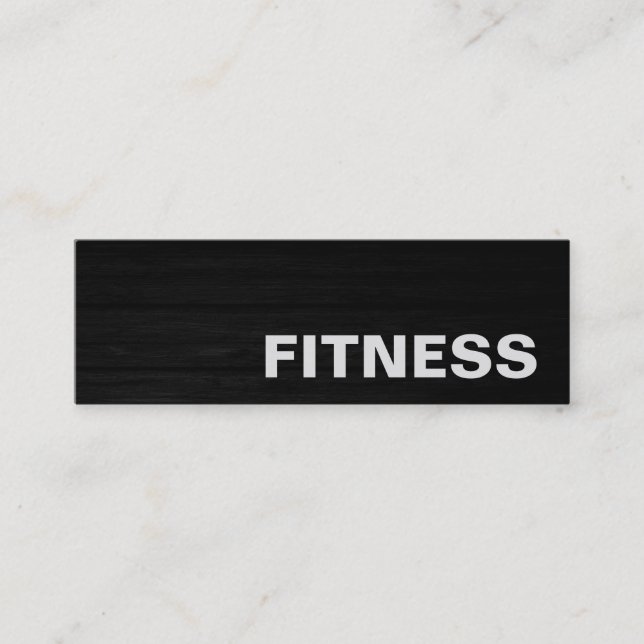 Trendy Creative Wood Fitness Sport Business Card (Front)