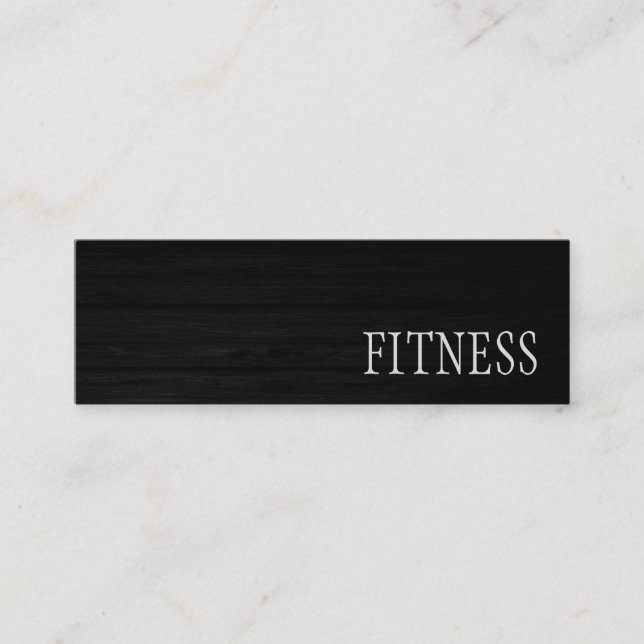 Trendy Creative Wood Fitness Sport Business Card (Front)