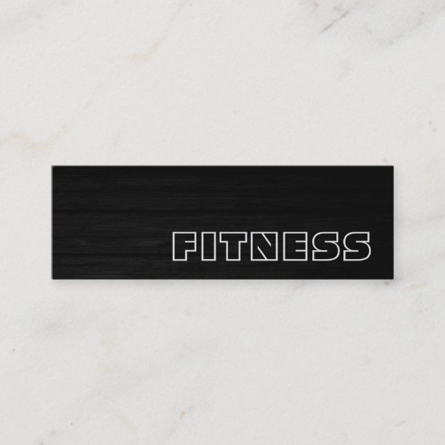 Trendy Creative Wood Fitness Sport Business Card (Front)