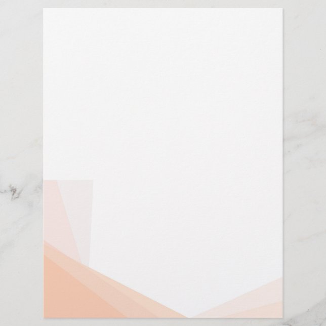 Trendy Custom Apricot White Colour Elegant Blank Custom Letterhead (Front)
