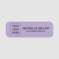 Trendy Custom Business Logo Employee Staff Purple