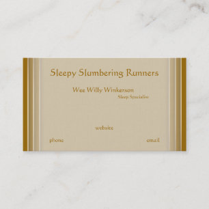 Trendy Custom Colour Golden Stripe Calendar Back Business Card