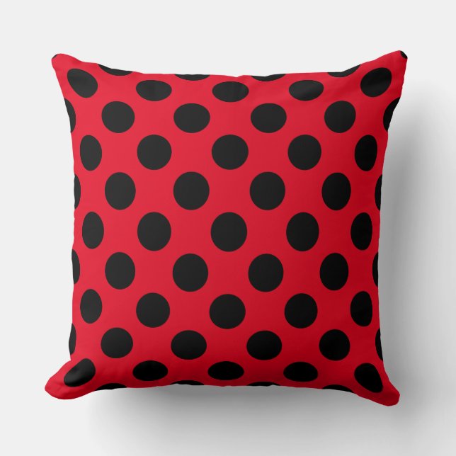Trendy Custom Colour+Polka Dot Pattern pillow (Front)