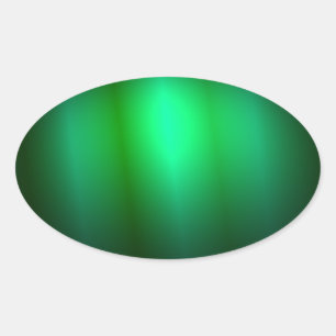 Trendy Custom Green Black Colour Blank Template Oval Sticker
