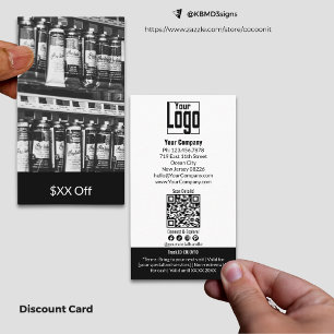 Trendy Custom Image $XX Off Discount Card