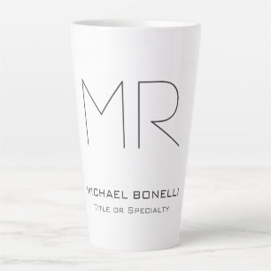Trendy custom made modern minimalist latte mug
