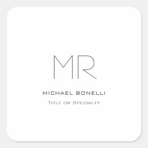 Trendy custom made modern minimalist square sticker