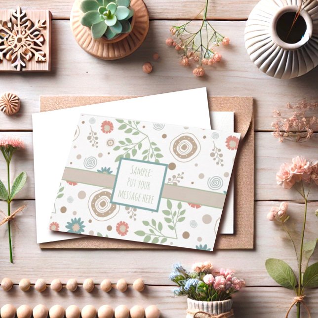 Trendy Custom Modern Inspirivity Floral Notecard (Creator Uploaded)