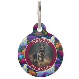 Trendy Custom Personalised Pet Gift Hydrangeas Flo Tag