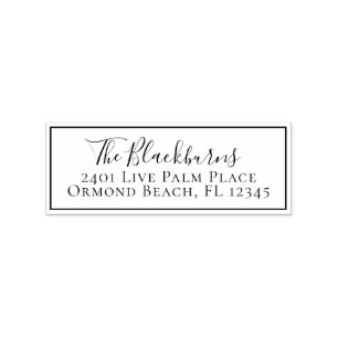Trendy Custom Personalised Return Address Label Rubber Stamp