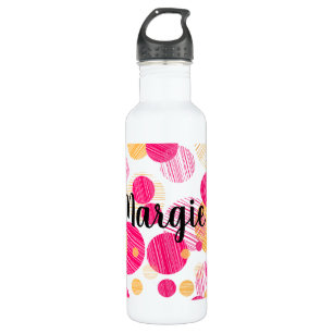 Trendy Custom Pink Polka-Dot Pattern 710 Ml Water Bottle