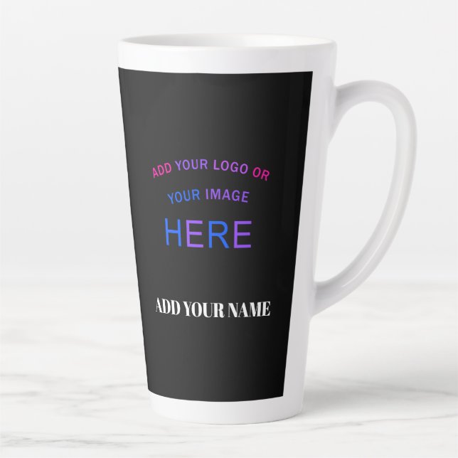 Trendy Customisable Personalised Trademark Logo  Latte Mug (Right)