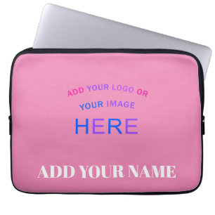 Trendy Customisable Personalised Trademark  Pink Laptop Sleeve
