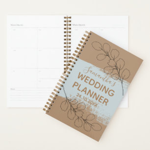 Trendy customise dusty blue wedding planner