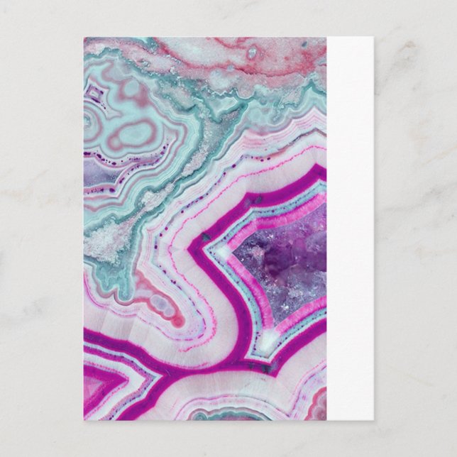 Trendy Cute Agate Geode Postcard (Front)