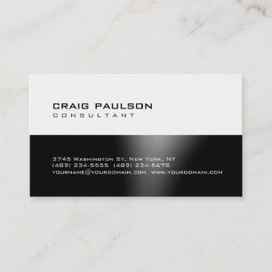 Trendy Cute Chic Black White Grey Business Card