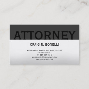 Trendy Cute Chic Plain Attorney Business Card