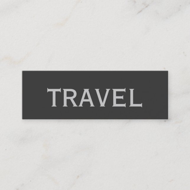 Trendy Cute Chic Plain Travel Agent Business Card (Front)