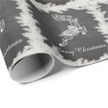 Trendy cute Christmas reindeer winter chalkboard Wrapping Paper<br><div class="desc">Trendy cute Christmas reindeer holiday chalkboard design. Sophisticated and artistic colour composition. A modern,  unique graphic art work made for you. You can customise this product by adding your own name nickname or monogram,  or change text.Perfect gifts for unique designs lovers.</div>