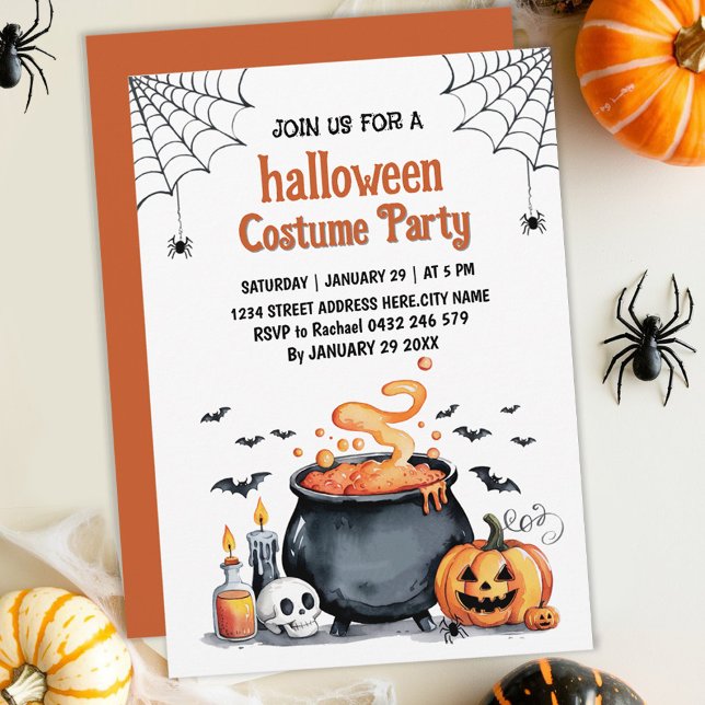 Trendy Cute Costume Halloween Party Invitation     (Creator Uploaded)