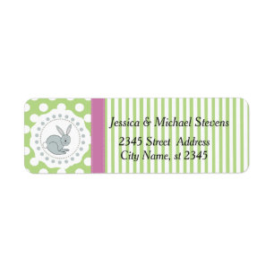 Trendy cute Easter cartoon funny bunny Return Address Label