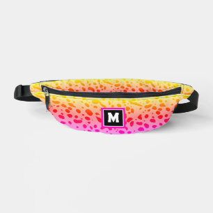 Trendy Cute Girly Pink Yellow Wild Animal Print Bum Bags