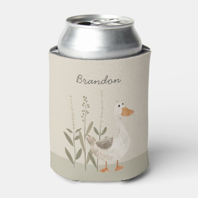 Trendy Cute Goose Customisable Can Cooler (Can Front)