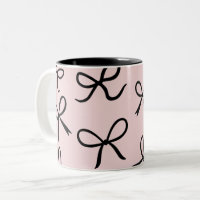 Trendy Cute Little Black Bows Pink