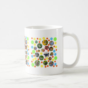 Trendy Cute Modern Butterflies Polka Dots Kids Coffee Mug