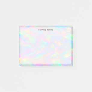 Trendy Cute Pastel Holographic Custom Post-it Notes