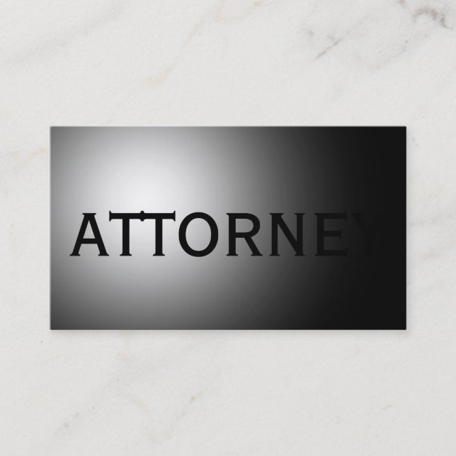 Trendy Cute Plain Attorney At Law Business Card (Front)