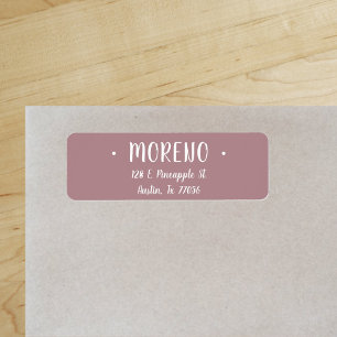 Trendy Cute Stylish   Dusty Rose   Return Address Label