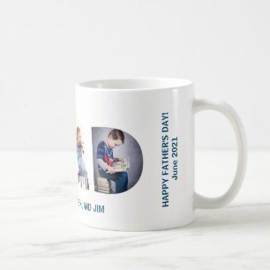 Trendy DAD Transparent Love You Dad 3 Photos Heart Coffee Mug