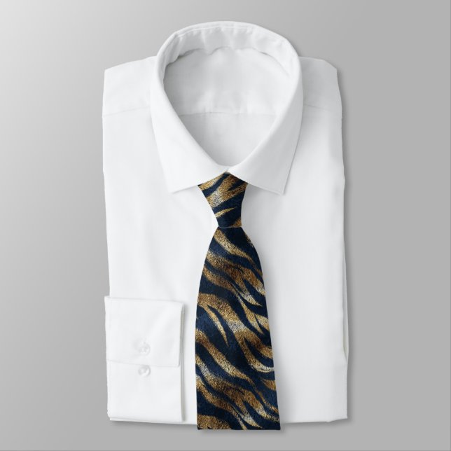 Trendy Dads Fathers Day Gifts Tiger Tie (Tied)