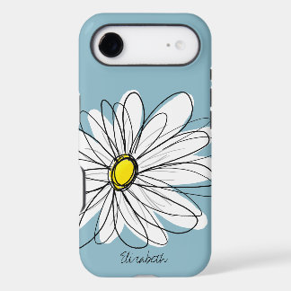 Trendy Daisy Floral Illustration Custom name