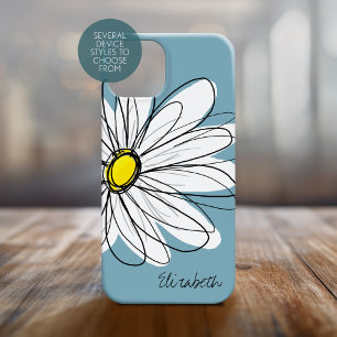 Trendy Daisy Floral Illustration Script name Case-Mate iPhone 14 Pro Case