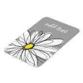 Trendy Daisy with grey and yellow Magnet (Left Side)