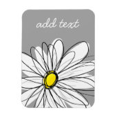 Trendy Daisy with grey and yellow Magnet (Vertical)