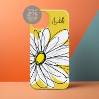 Trendy Daisy with Signature - yellow