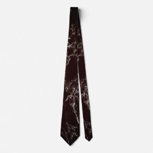 Trendy Dark Brown Marble Stone - Elegant Tie