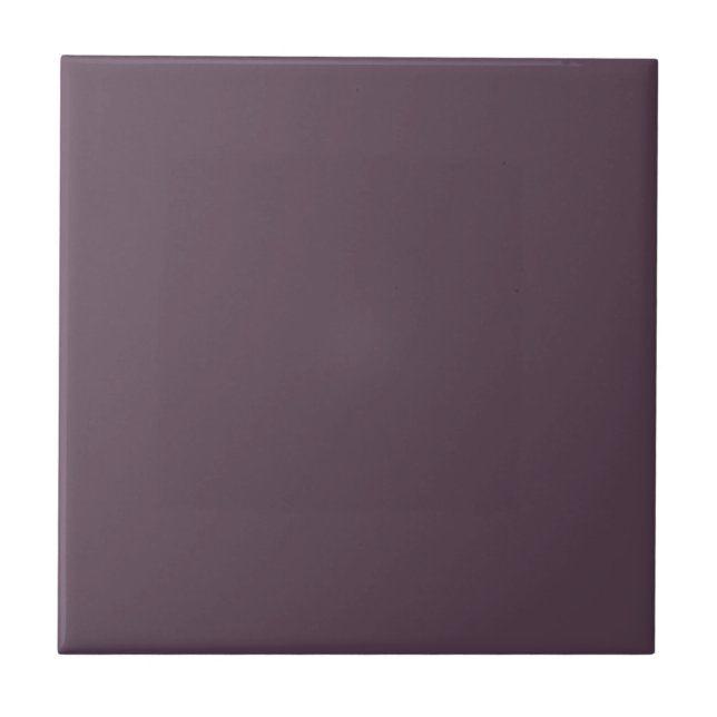 Trendy Dark Dusky Violet - Ceramic Tile (Front)