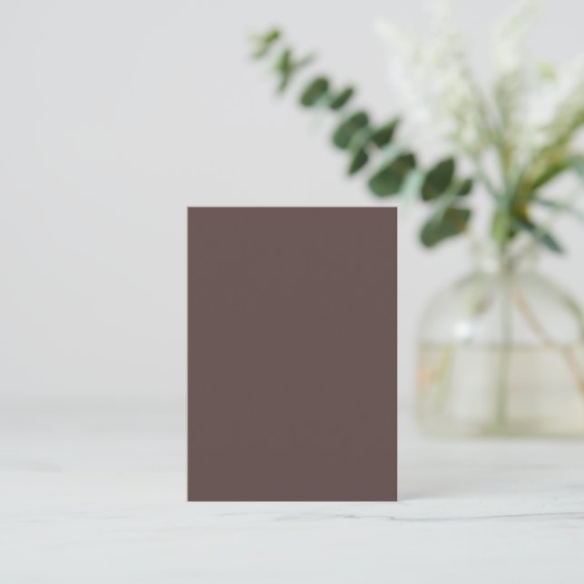 Trendy Dark Mocha Brown - Note Card (Standing Front)