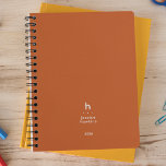 Trendy Dark Orange Modern Monogram Weekly Planner<br><div class="desc">Trendy simple personal stationery 2024 annual planner featuring a modern monogram. Modern rounded sans serif typography gives an elegant casual feel. Bold modern background colour on covers. Annual planner (12 months) with open monthly overviews and weekly planning sheets. Contact for assistance in personalising.</div>