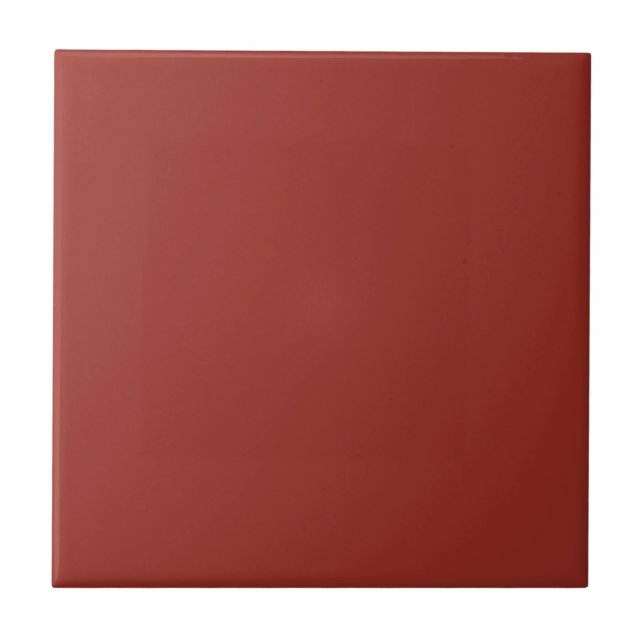 Trendy Dark Orange Red - Ceramic Tile (Front)