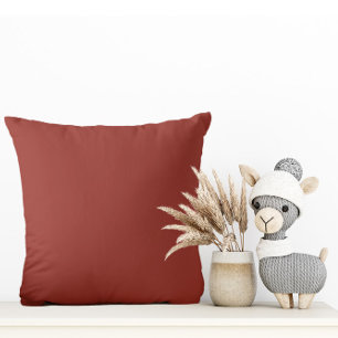Trendy Dark Orange Red - Throw Pillow