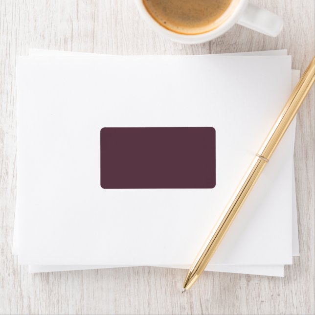 Trendy Dark Plum Brown - Address Labels (Insitu)